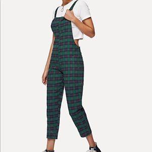 Plaid Overalls